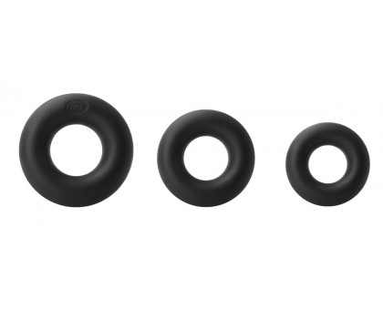 Набор черных колец из мягкого силикона Super Soft Power Rings