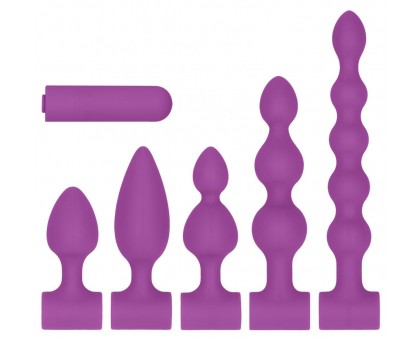 Фиолетовый анальный вибронабор USB-Rechargeable Anal Set