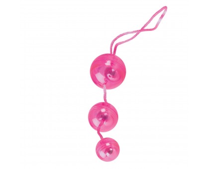 Три розовых вагинальных шарика