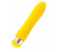 Желтый водонепроницаемый вибратор - 14 см.