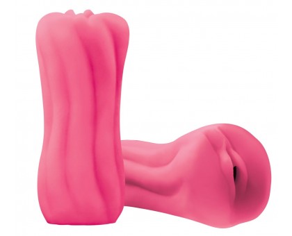 Розовый, светящийся в темноте мастурбатор-вагина из мягкого силикона Yoni