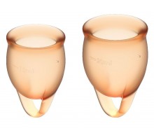 Набор оранжевых менструальных чаш Feel confident Menstrual Cup