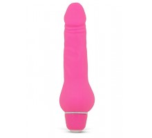 Розовый вибратор-реалистик PURRFECT SILICONE CLASSIC MINI - 14 см.