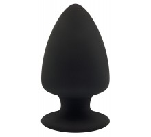 Черная анальная втулка Premium Silicone Plug S - 9 см.