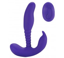 Фиолетовый стимулятор простаты Remote Control Anal Pleasure Vibrating Prostate Stimulator - 13,5 см.