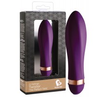 Фиолетовый закрученный мини-вибратор Twister - 14 см.