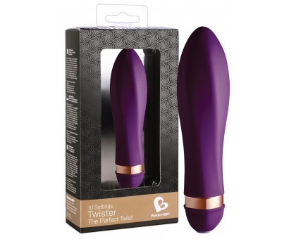 Фиолетовый закрученный мини-вибратор Twister - 14 см.