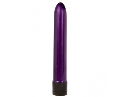 Фиолетовый классический вибратор RETRO ULTRA SLIMLINE - 17 см.