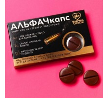 Шоколадные таблетки в коробке  Альфачкапс  - 24 гр.