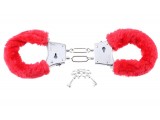 Наручники с красным мехом Beginners Furry Cuffs