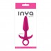 Ярко-розовая анальная пробка с держателем INYA Prince Medium - 13 см.