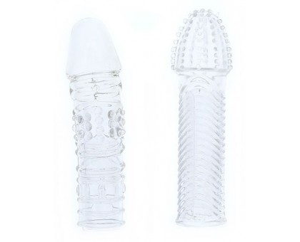 Комплект из 2 прозрачных насадок на пенис PENIS EXTENDER PACK