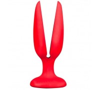 Красная пробка-бутон MENZSTUFF FLOWER BUTT PLUG 5INCH - 13,5 см.