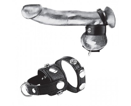 Утяжка для мошонки и пениса Cock Ring With 1  Ball Stretcher And Optional Weight Ring