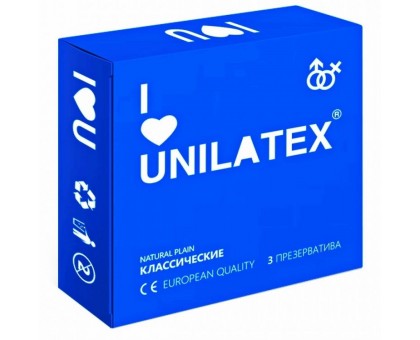 Классические презервативы Unilatex Natural Plain - 3 шт.
