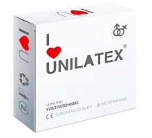 Ультратонкие презервативы Unilatex Ultra Thin - 3 шт.