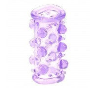 Фиолетовая насадка с шариками и шипами LUST CLUSTER