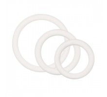 Набор из 3 белых эрекционных колец White Rubber Ring Set