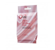Влажные салфетки с молочной кислотой Ovie для интимной гигиены - 15 шт.