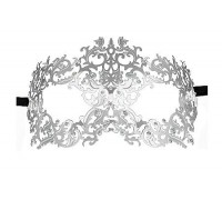 Серебристая металлическая маска Forrest Queen Masquerade