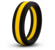 Черно-желтое силиконовое эрекционное кольцо Silicone Go Pro Cock Ring