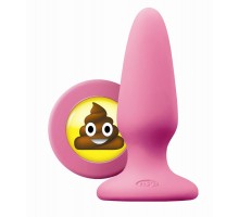 Розовая силиконовая пробка среднего размера Emoji SHT - 10,2 см.