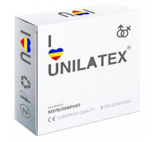 Разноцветные ароматизированные презервативы Unilatex Multifruits - 3 шт.