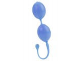Голубые каплевидные вагинальные шарики L amour Premium Weighted 
