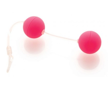 Розовые вагинальные шарики на прозрачной сцепке