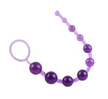 Фиолетовая анальная цепочка Sassy Anal Beads - 26,7 см.