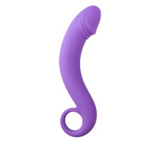 Фиолетовый анальный фаллоимитатор Curved Dong - 17,5 см.