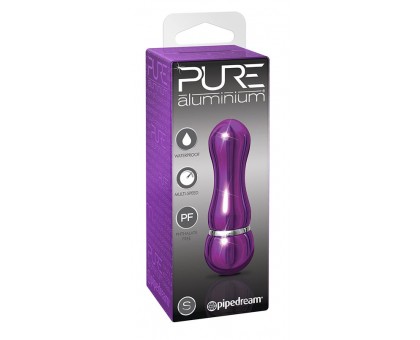 Фиолетовый алюминиевый вибратор PURPLE SMALL - 7,5 см.