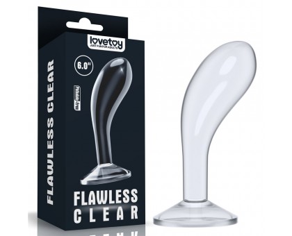 Прозрачный стимулятор простаты Flawless Clear Prostate Plug - 15 см.